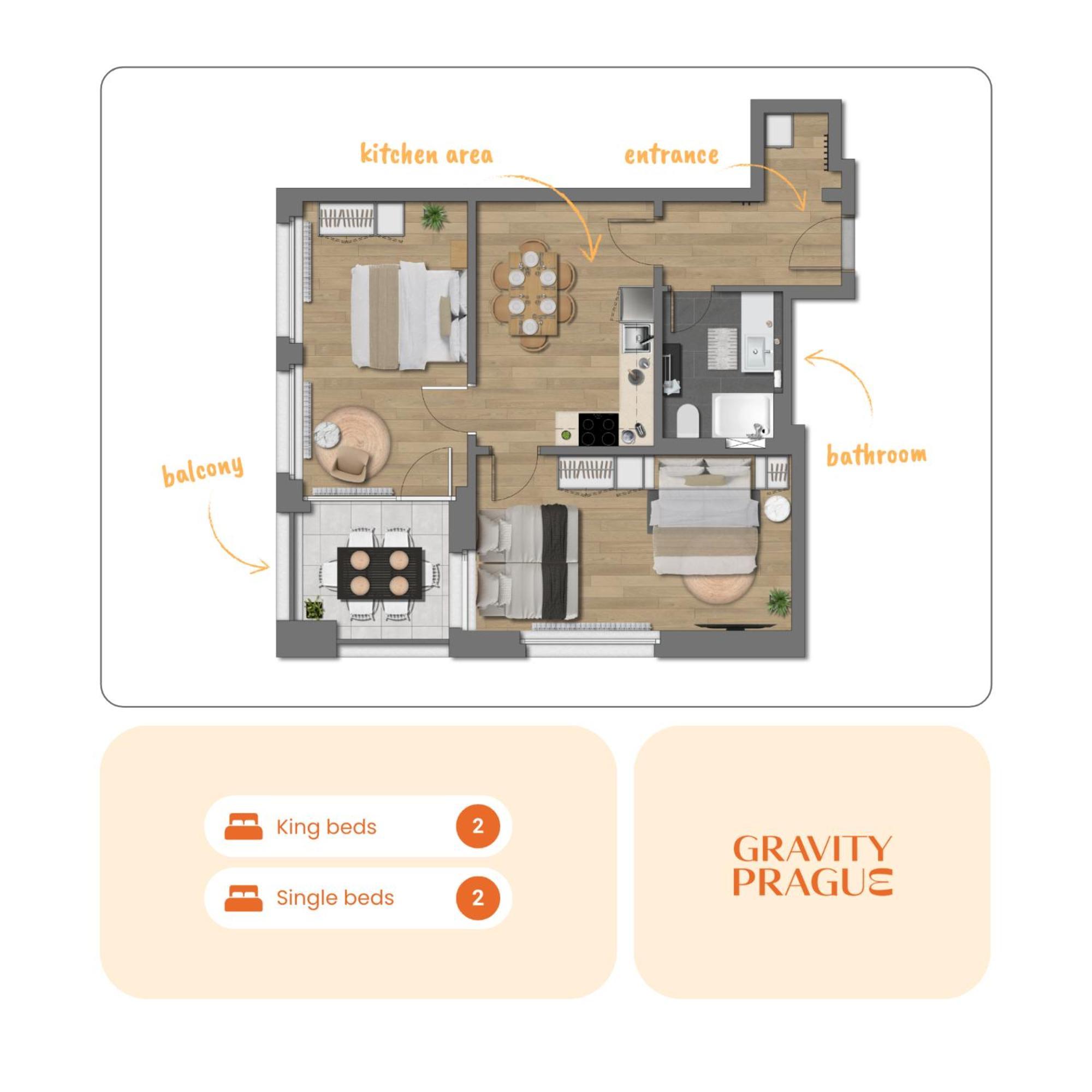 Bright 2Br - 8Th Floor, Balcony, Free Parking - By Gravity Prague Apartman Kültér fotó